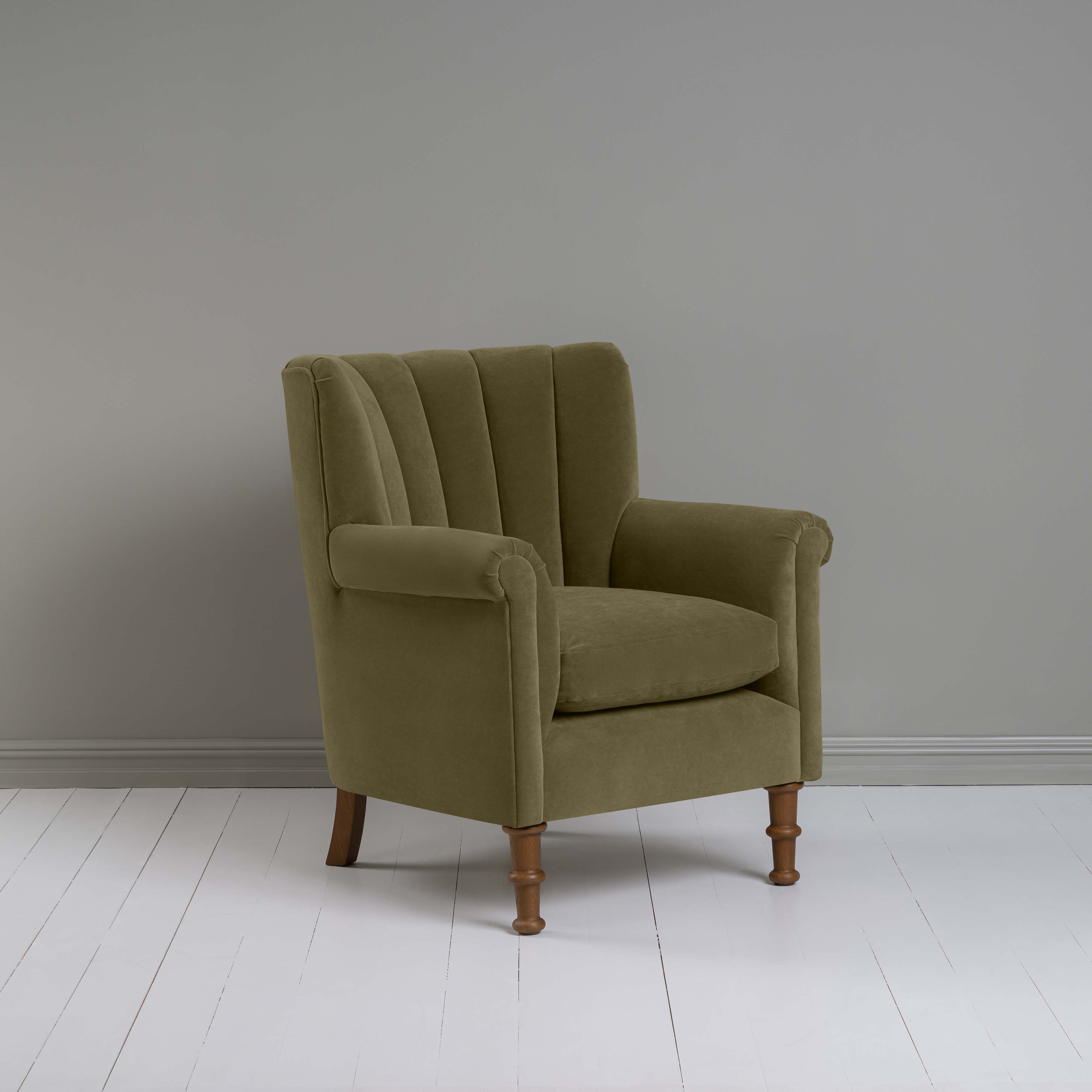 Time Out Armchair in Intelligent Velvet Sepia - NiX