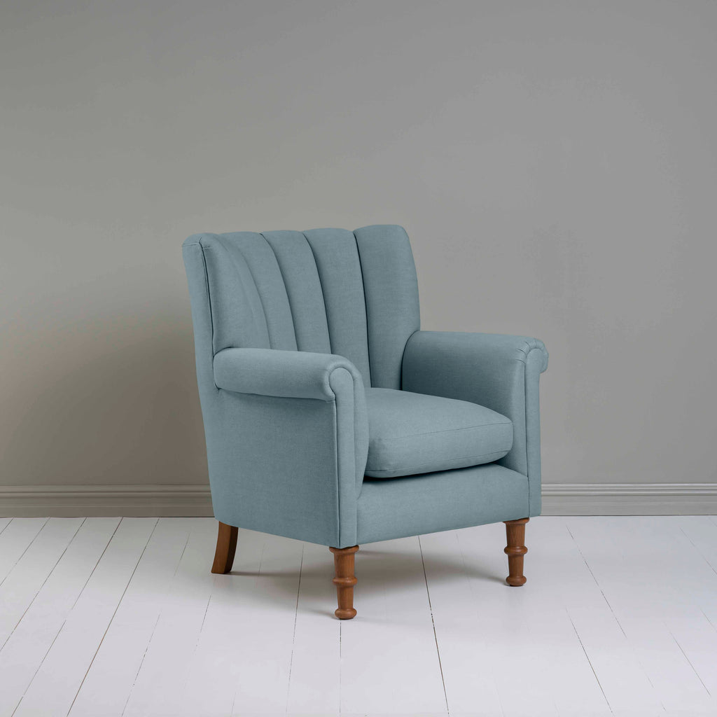 Time Out Armchair in Laidback Linen Cerulean - NiX