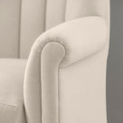 Time Out Armchair in Laidback Linen Dove, Arm Design Closeup - NiX