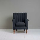 Time Out Armchair in Laidback Linen Midnight, Front View - NiX