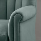 Time Out Armchair in Laidback Linen Mineral, Arm Design Closeup - NiX