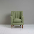 Time Out Armchair in Laidback Linen Moss, Front View - NiX