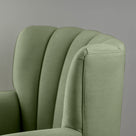 Time Out Armchair in Laidback Linen Moss, High Back Design Closeup - NiX