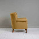 Time Out Armchair in Laidback Linen Ochre, Side View - NiX