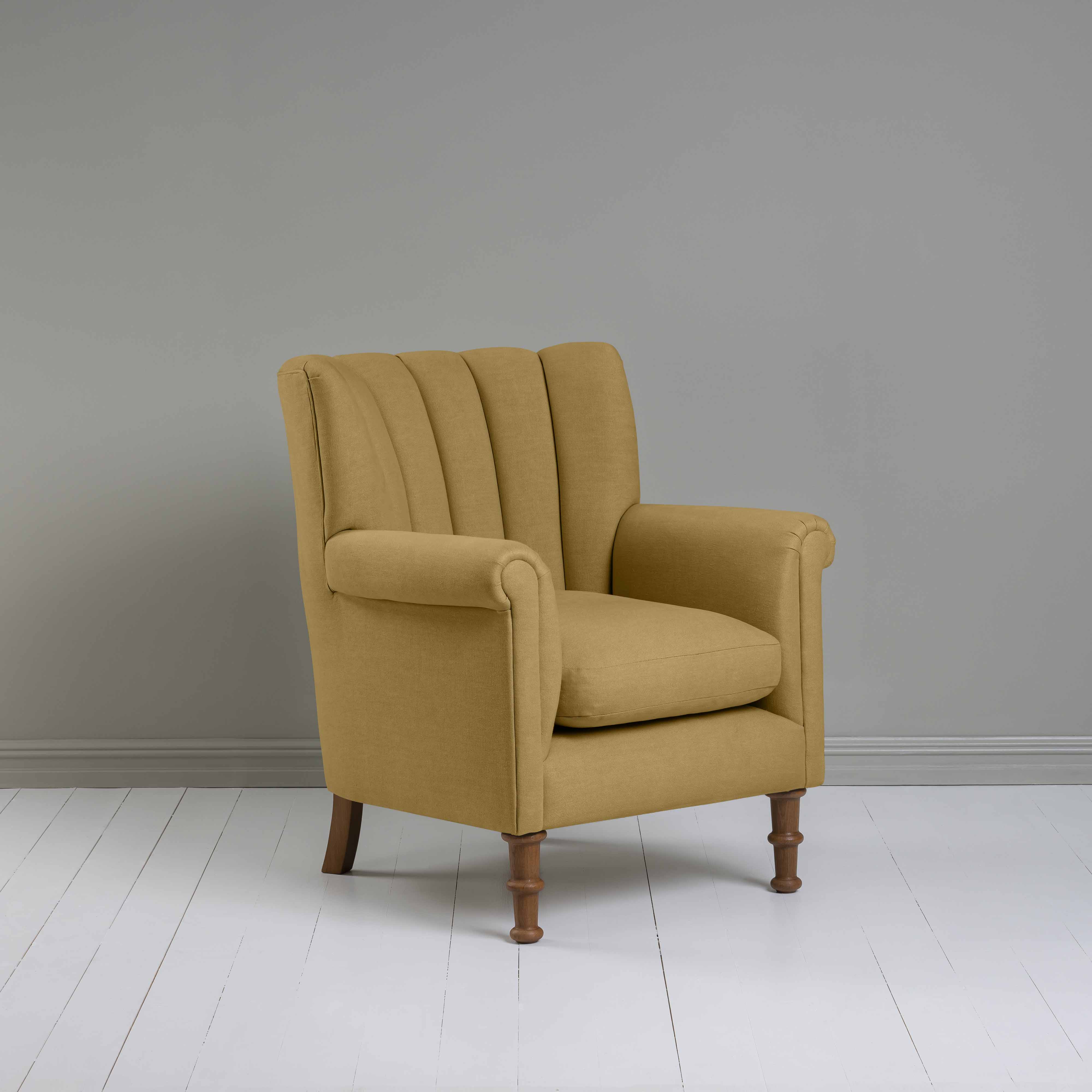 Time Out Armchair in Laidback Linen Ochre - NiX