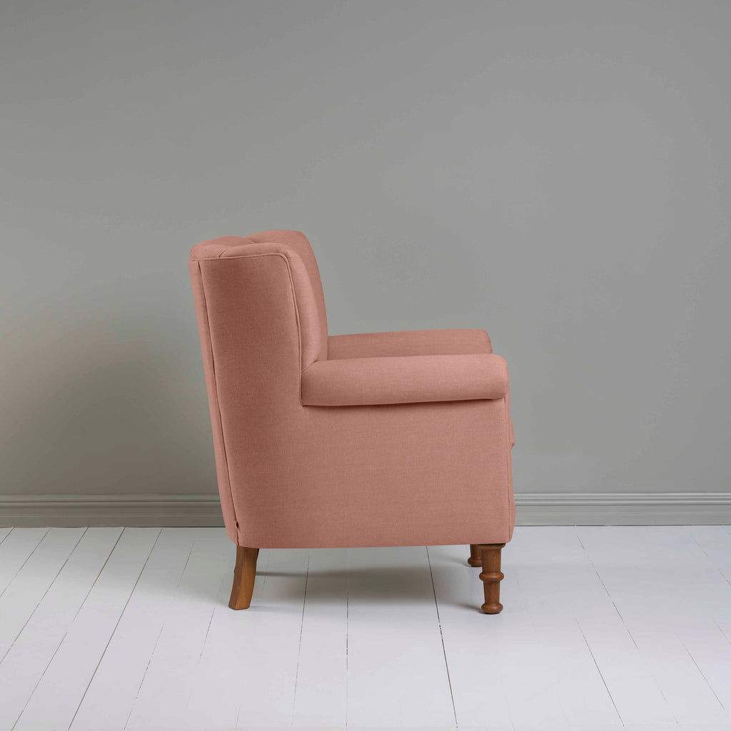Time Out Armchair in Laidback Linen Roseberry, Side View - NiX