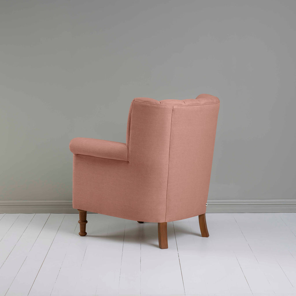 Time Out Armchair in Laidback Linen Roseberry, Back View - NiX