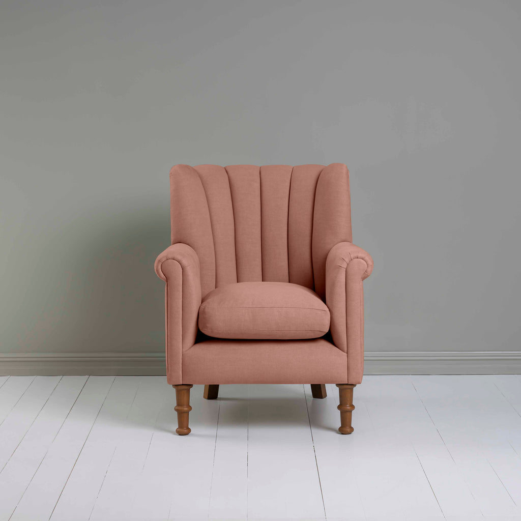 Time Out Armchair in Laidback Linen Roseberry, Front View - NiX