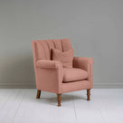 Time Out Armchair in Laidback Linen Roseberry, Side View With Matching Cushion - NiX