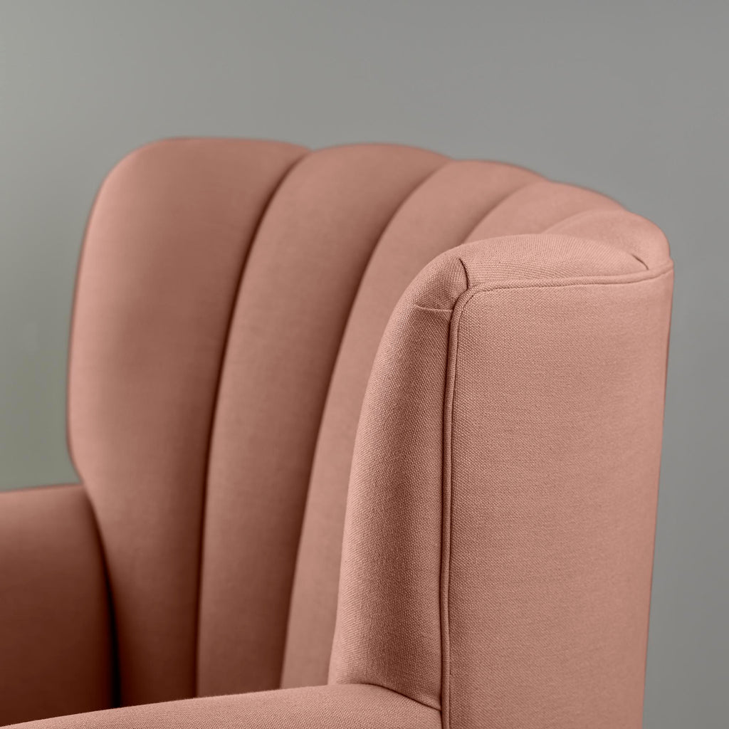 Time Out Armchair in Laidback Linen Roseberry, High Back Design Closeup - NiX