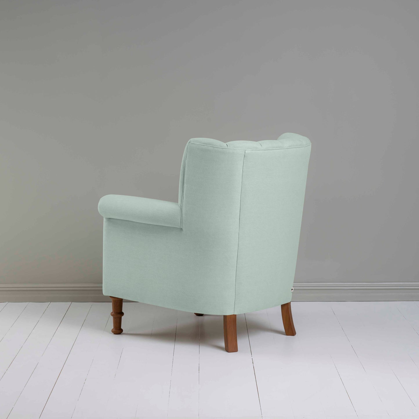 Time Out Armchair in Laidback Linen Sky, Back View - NiX