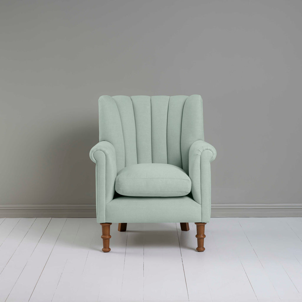 Time Out Armchair in Laidback Linen Sky Front View - NiX