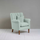 Time Out Armchair in Laidback Linen Sky, Side View With Matching Cushion - NiX