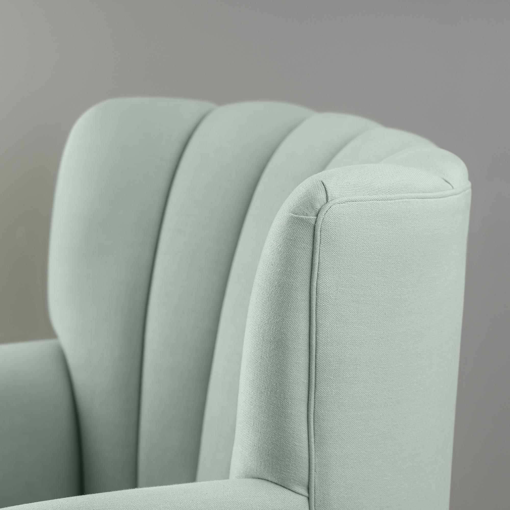 Time Out Armchair in Laidback Linen Sky, High Back Design Closeup - NiX