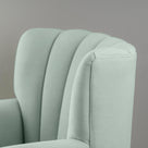 Time Out Armchair in Laidback Linen Sky, High Back Design Closeup - NiX