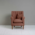 Time Out Armchair in Laidback Linen Sweet Briar, Front View With Matching Cushion - NiX