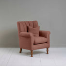 Time Out Armchair in Laidback Linen Sweet Briar, Side View With Matching Cushion - NiX