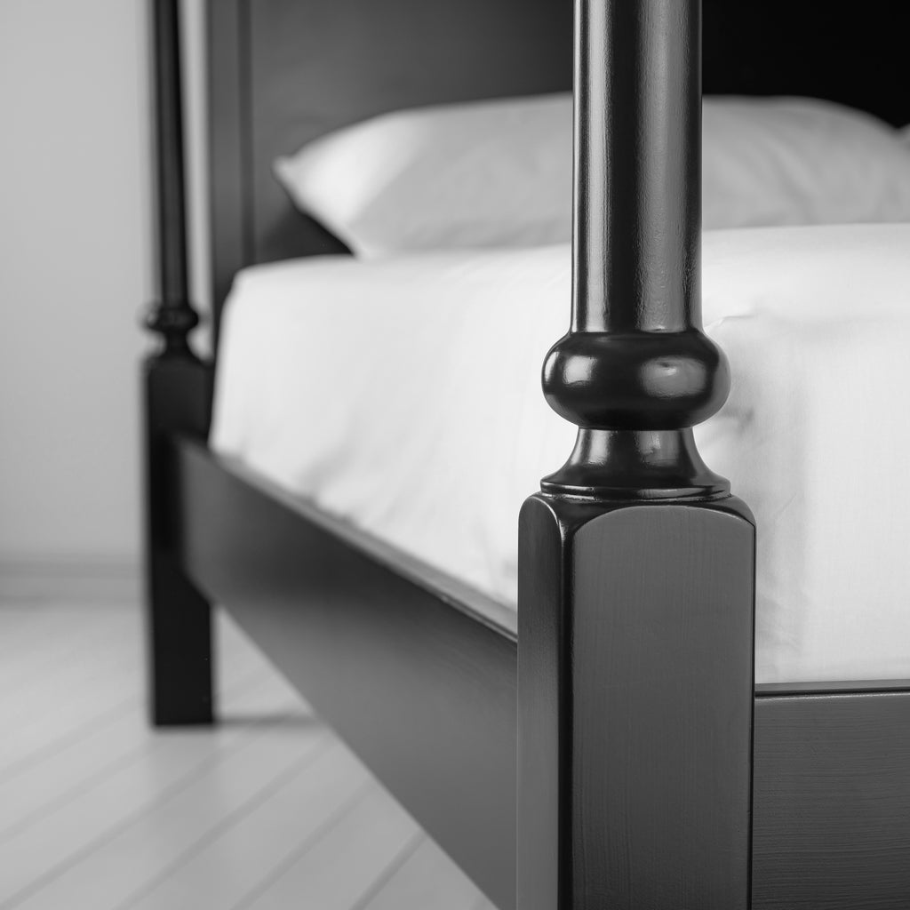 Folly Four Poster Bed in Jet Black