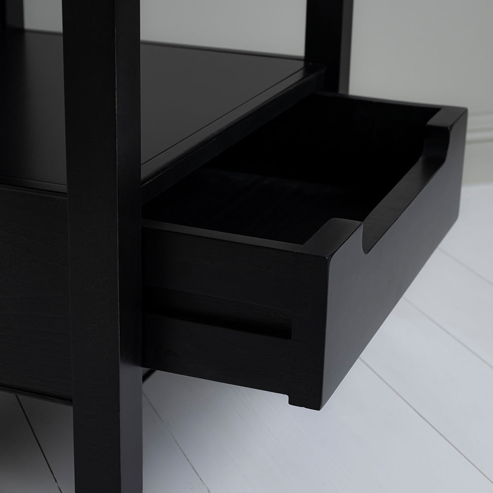 Slumber Bedside Table, Carbon Black
