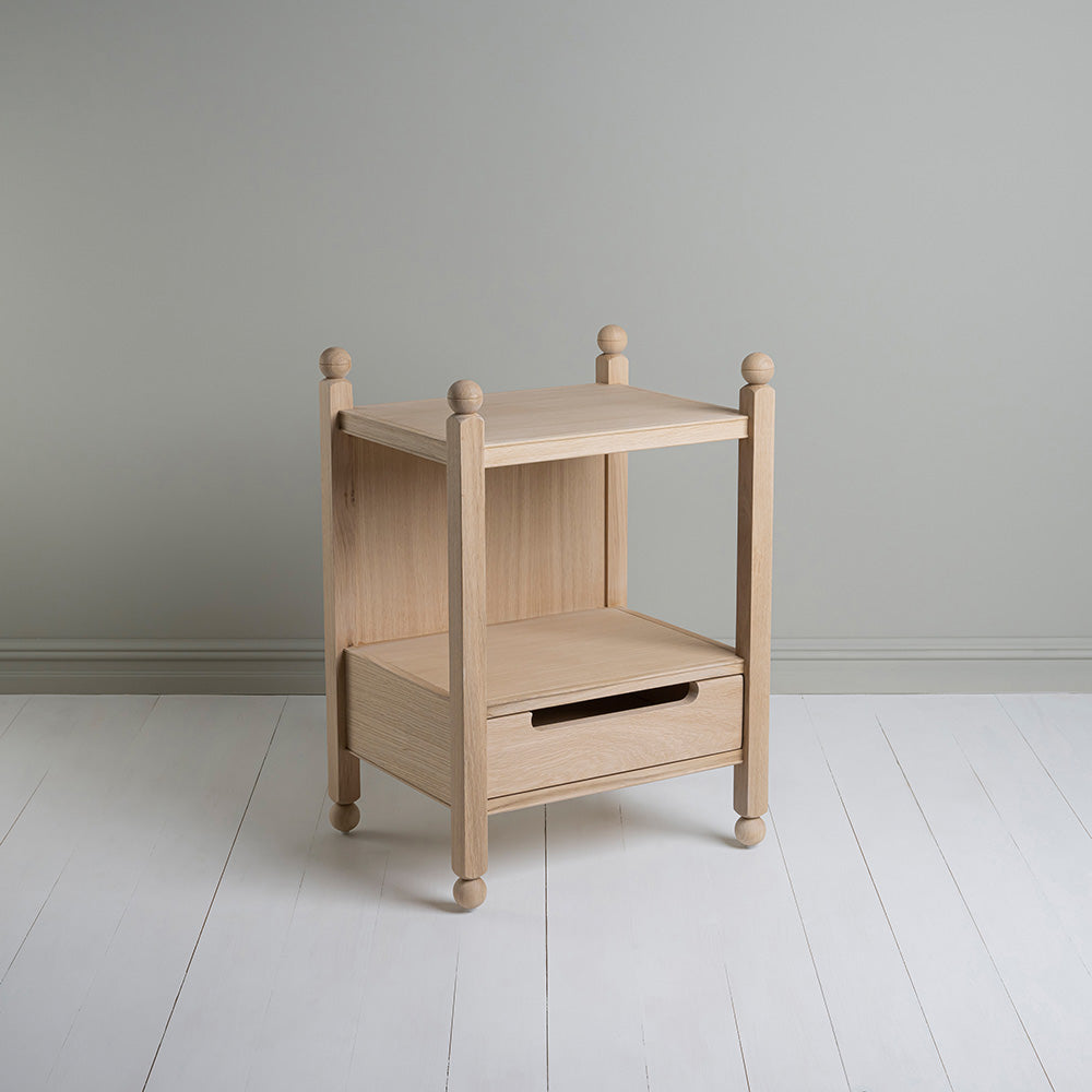 Slumber Bedside Table With Drawer, Raw Unfinished - By NiX