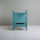Front View of Slumber Bedside Table, Turquoise Blue - NiX By Nicola Harding & Co.