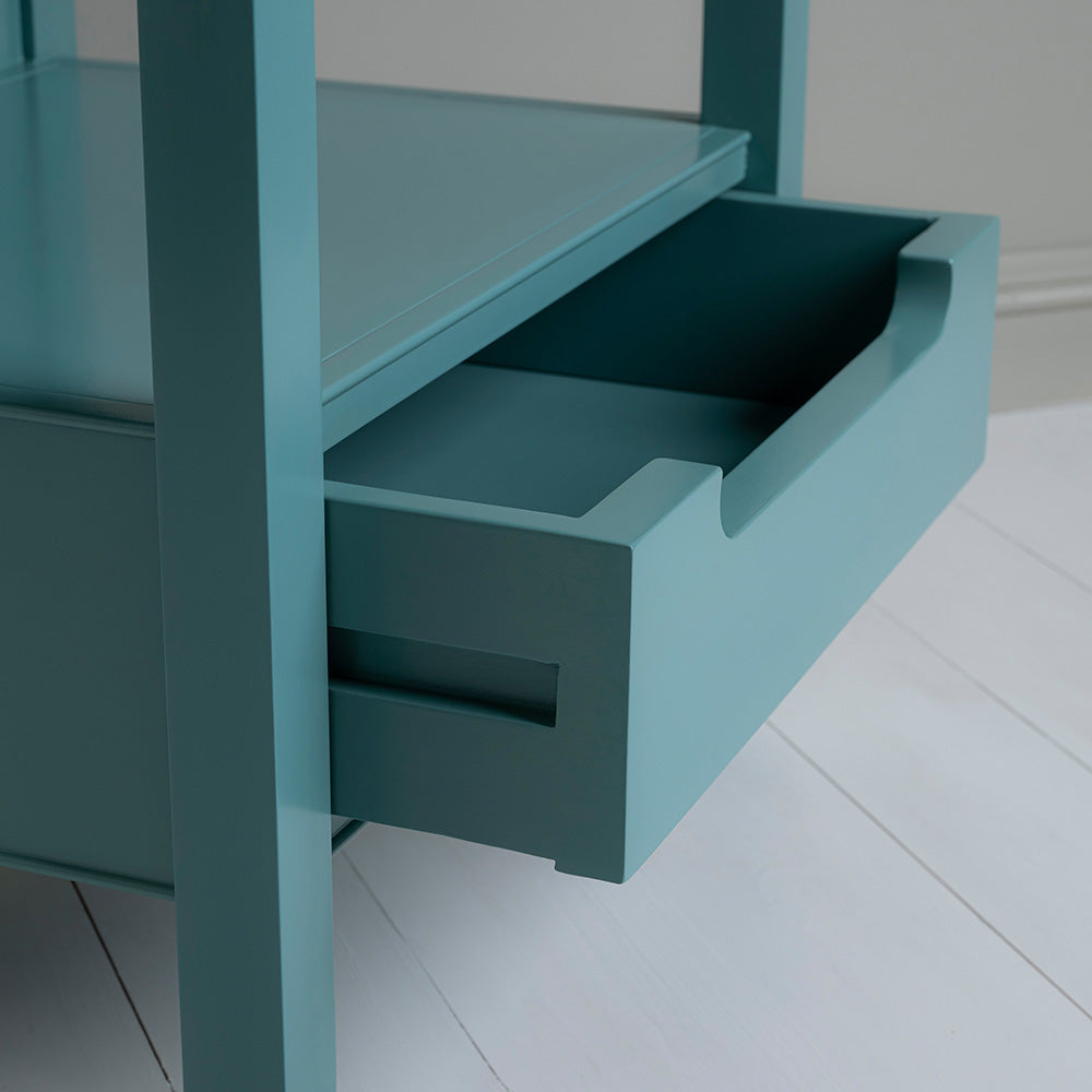 Slumber Bedside Table, Turquoise Blue