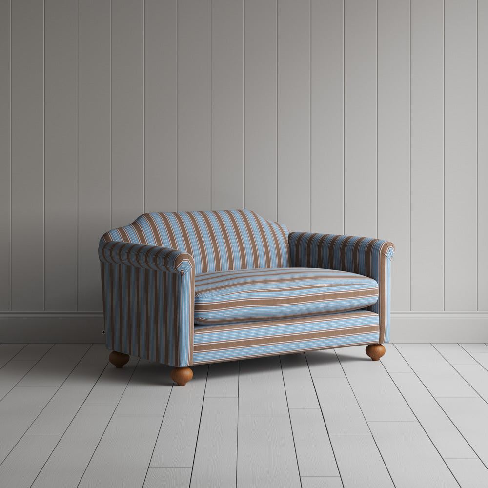 Dolittle Big Love Seat in Regatta Cotton, Blue