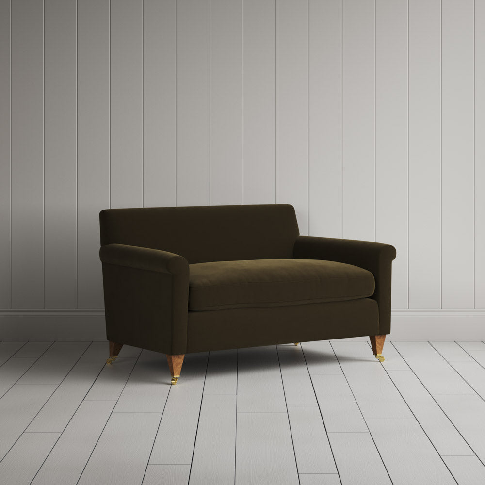 Angled view of the Seaweed velvet Idler BIG LOVE seat by Nix.