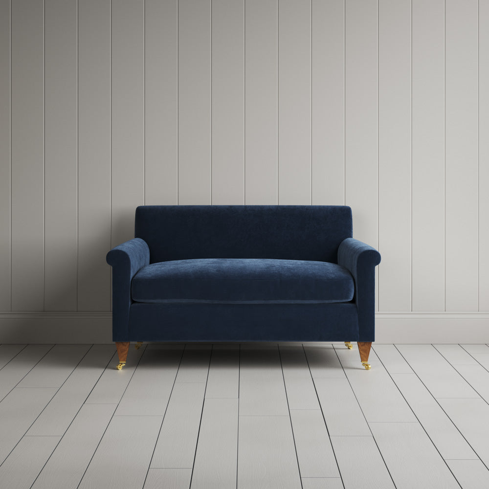 Front View of Idler Big Love Seat in Classic Corduroy Dark Blue