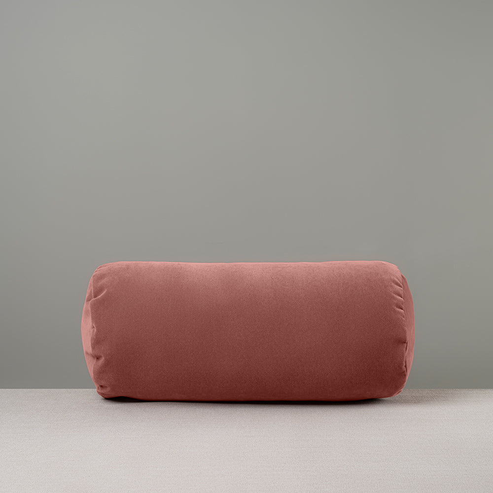 Bask Bolster Cushion in Intelligent Velvet, Damson