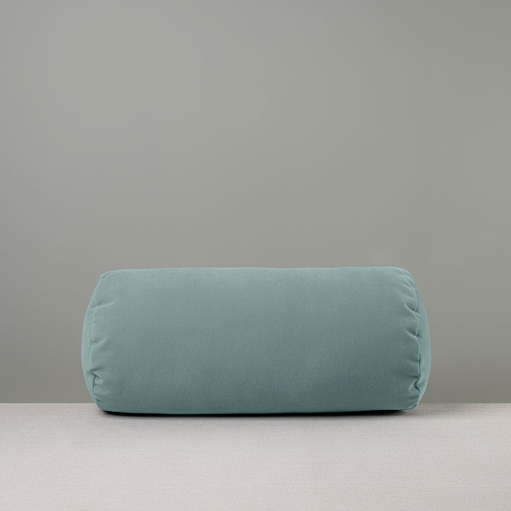 Bask Bolster Cushion in Intelligent Velvet, Mineral