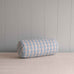 image of Bask Bolster Cushion in Square Deal Cotton, Blue Brown