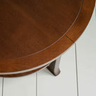 Design Closeup of Round Perk Coffee Table, Smoky Stained Oak - By NiX