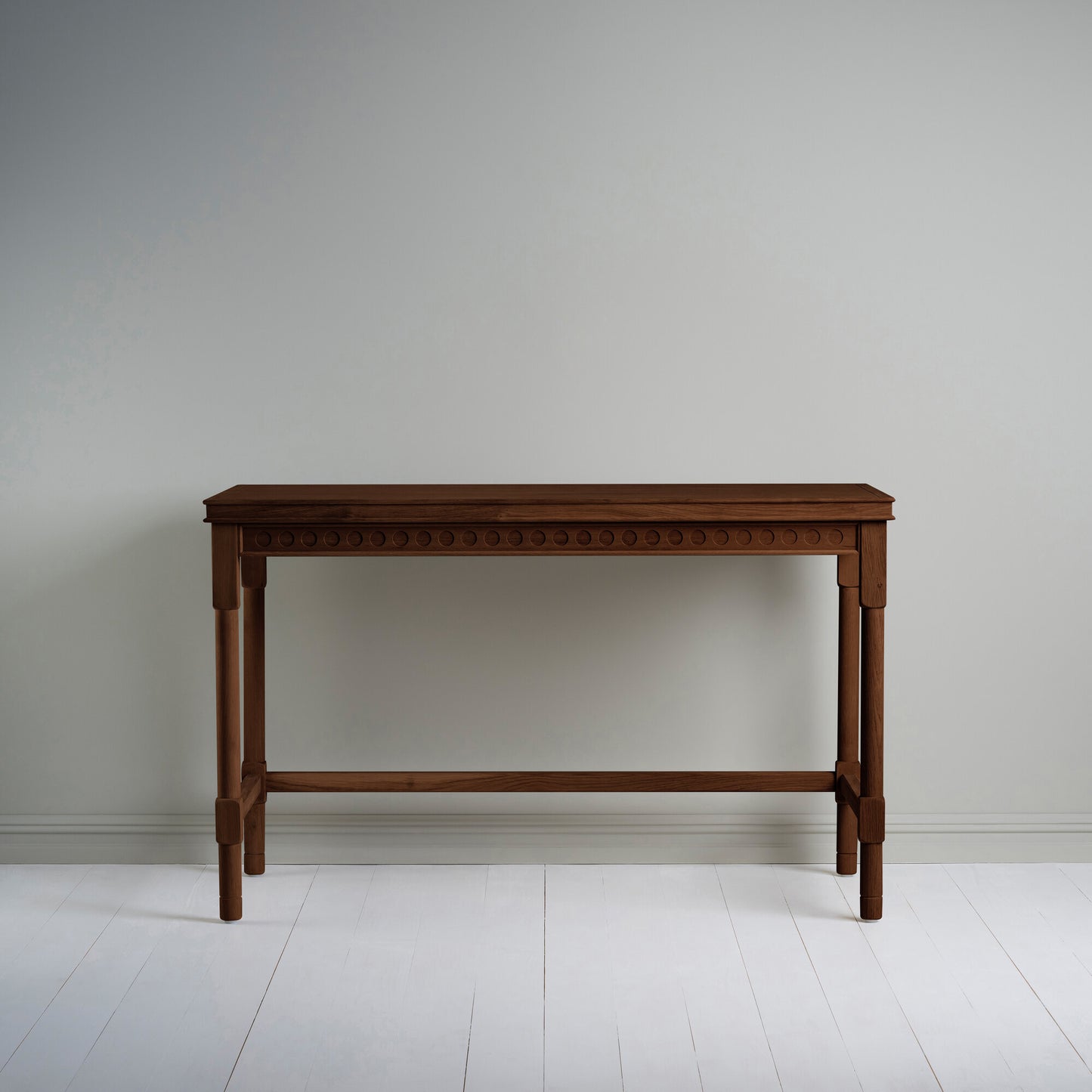 Scribble Desk, Smoky Stained Oak, Front View - NiX By Nicola Harding & Co.