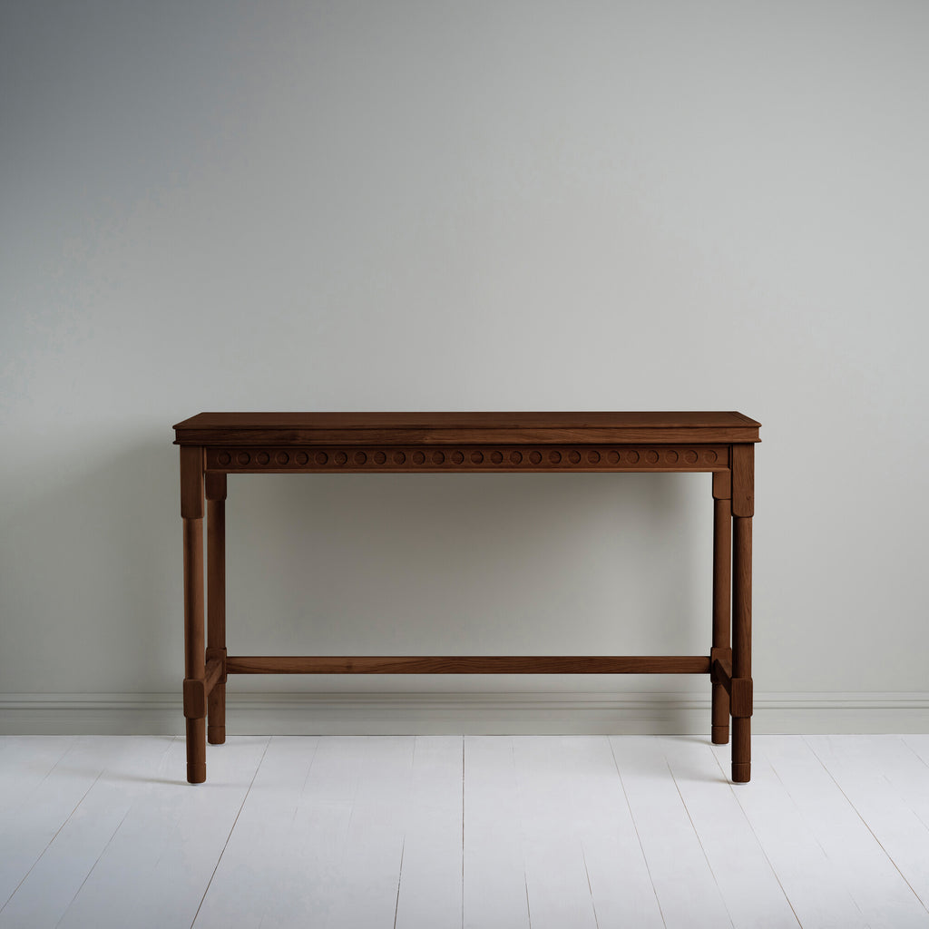 Scribble Desk, Smoky Stained Oak, Front View - NiX By Nicola Harding & Co.