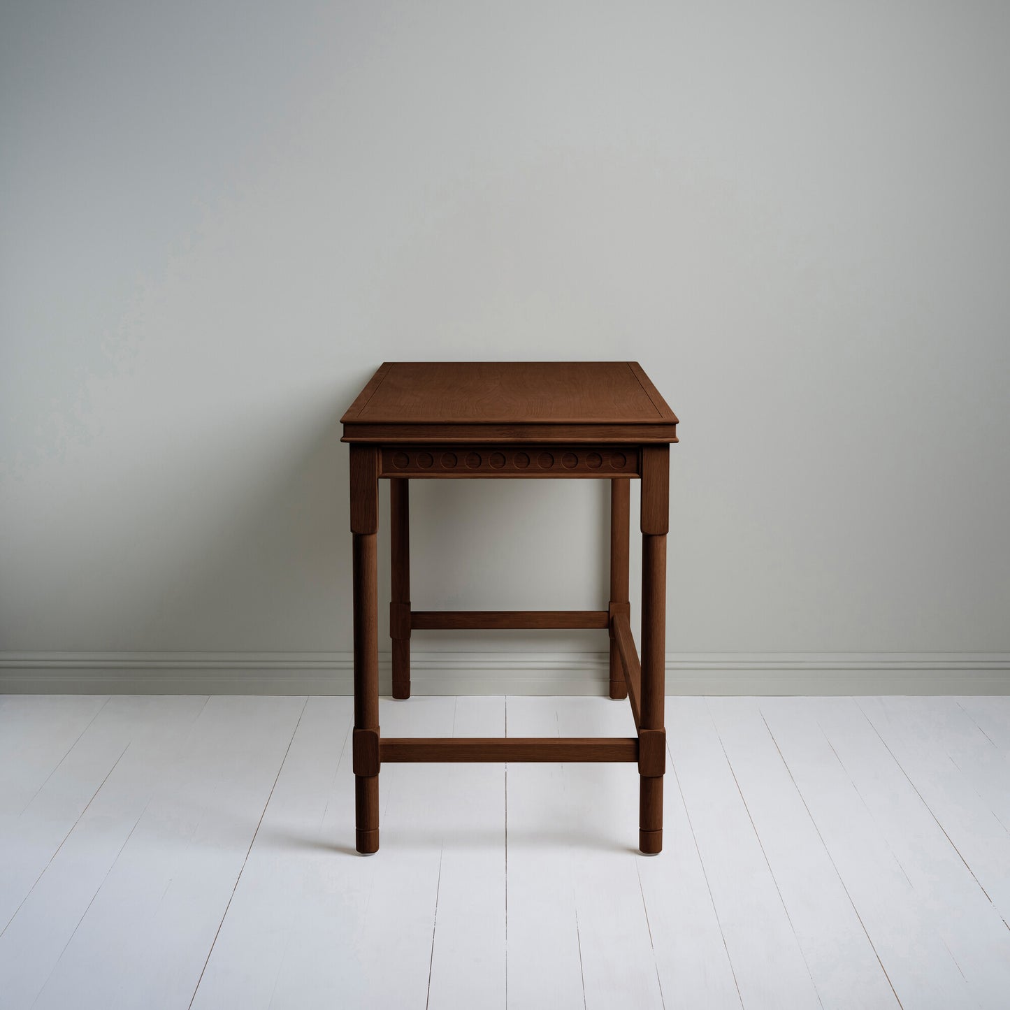 Scribble Desk, Smoky Stained Oak, Side View - By NiX