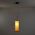Pendant Light With Cylinder Lampshade   With Lights 'ON' - By NiX