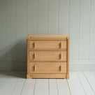 Shipshape Chest of Drawers in Natural Oak with 3 Drawers, Front View – By NiX