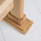 Foot Base Design Closeup of Keepsake Console Table, Oiled Oak - Nicola Harding