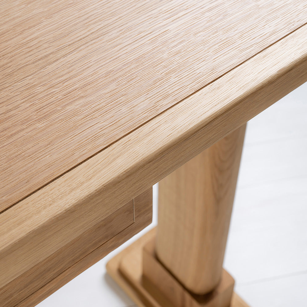 Shelf Design Closeup of Keepsake Console Table, Oiled Oak - Nicola Harding