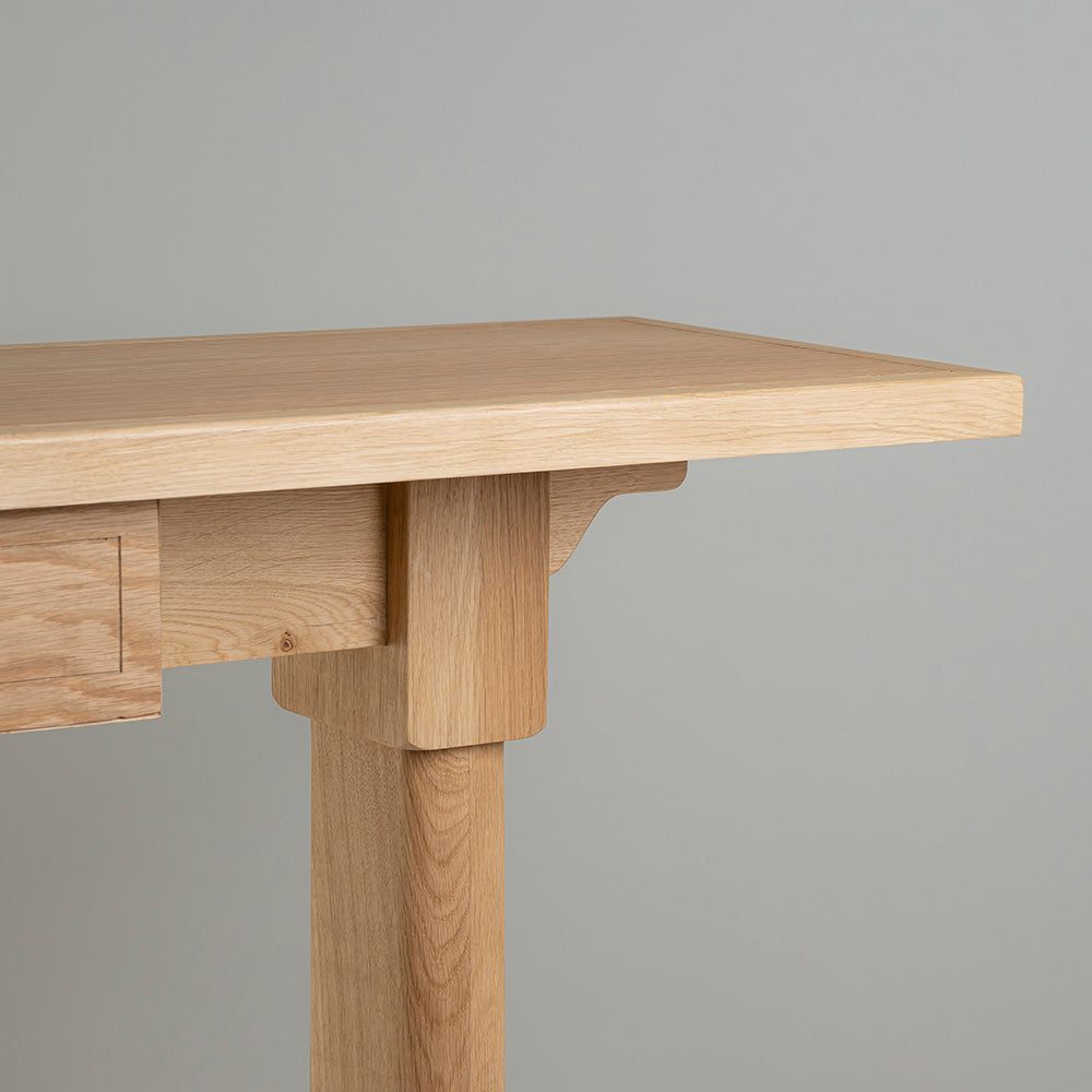 Edge Design Closuep of Keepsake Console Table, Oiled Oak - Nicola Harding