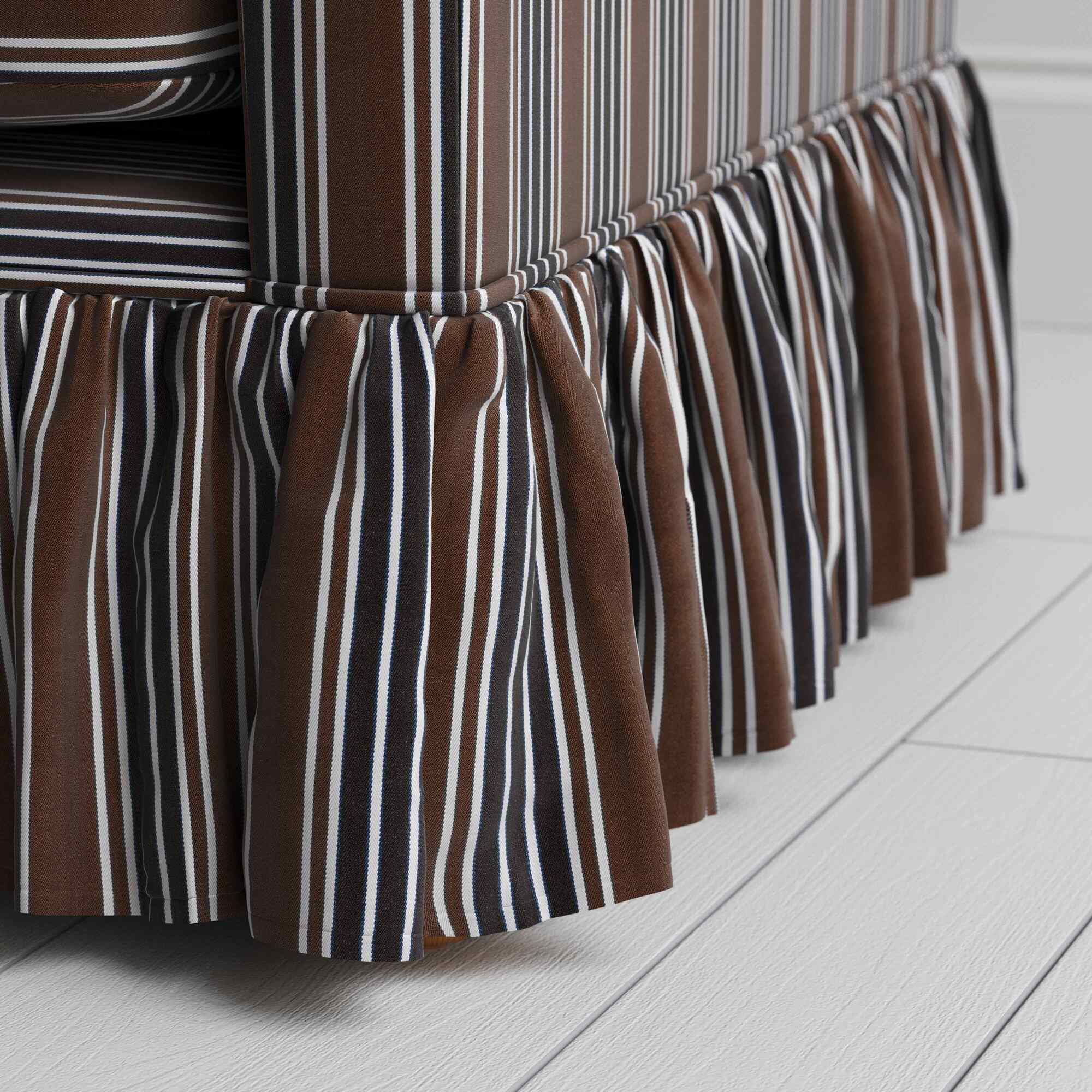 Curtain Call Sofa in Regatta Charcoal,
With Curtain Design Closeup - NiX