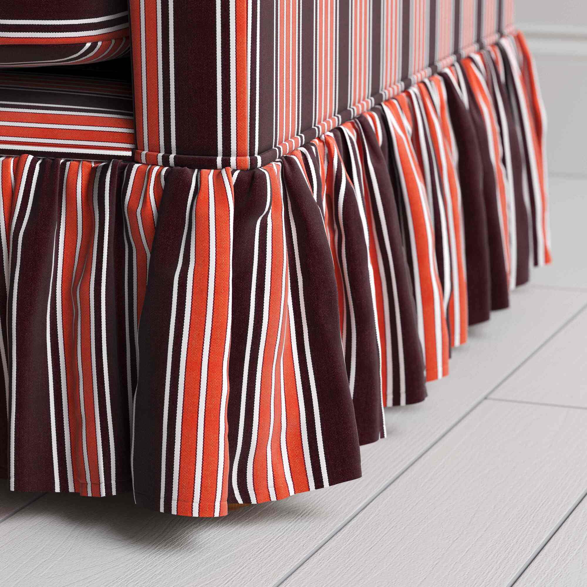 Curtain Call in Regatta Flame, Curtain Design Closeup - NiX