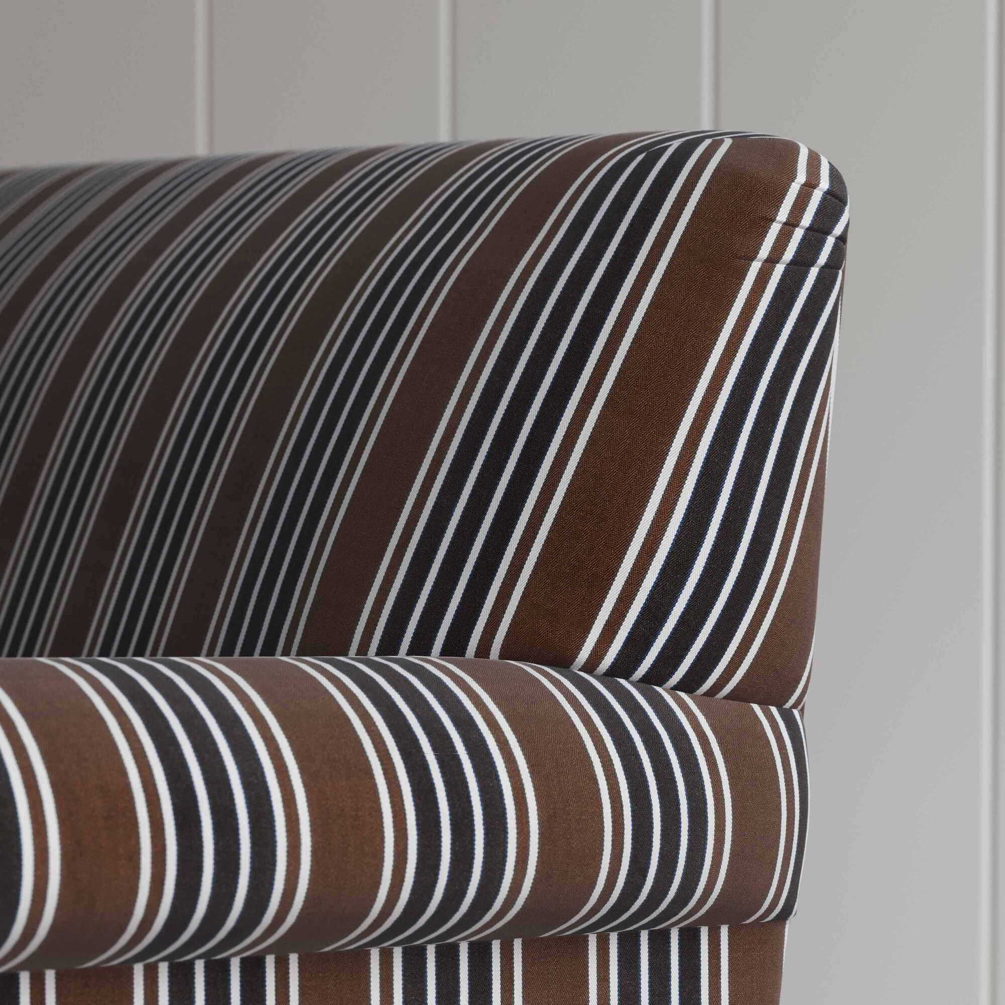 Curtain Call 4 Seater Sofa in Regatta Cotton, Charcoal, Arm & Back Design Closeup - By NiX