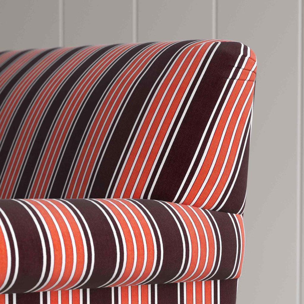 Curtain Call Sofa in Regatta Flame, Arm & Back Closeup - NiX