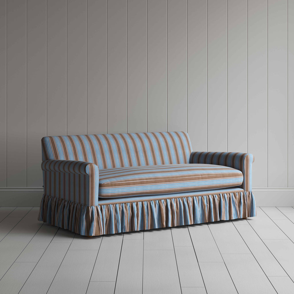  Curtain Call 3 Seater Sofa in Regatta Cotton, Blue 