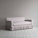 Curtain Call 3 Seater Sofa in Ticking Cotton, Berry - Nicola Harding