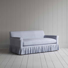 Curtain Call 3 Seater Sofa in Ticking Cotton, Aqua Brown - Nicola Harding