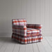 image of Curtain Call Armchair in Checkmate Cotton, Berry