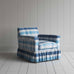 image of Curtain Call Armchair in Checkmate Cotton, Blue